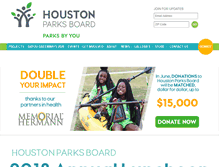 Tablet Screenshot of houstonparksboard.org